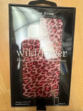 Wildflowers Pink Leopard Print iPhone 11 Case